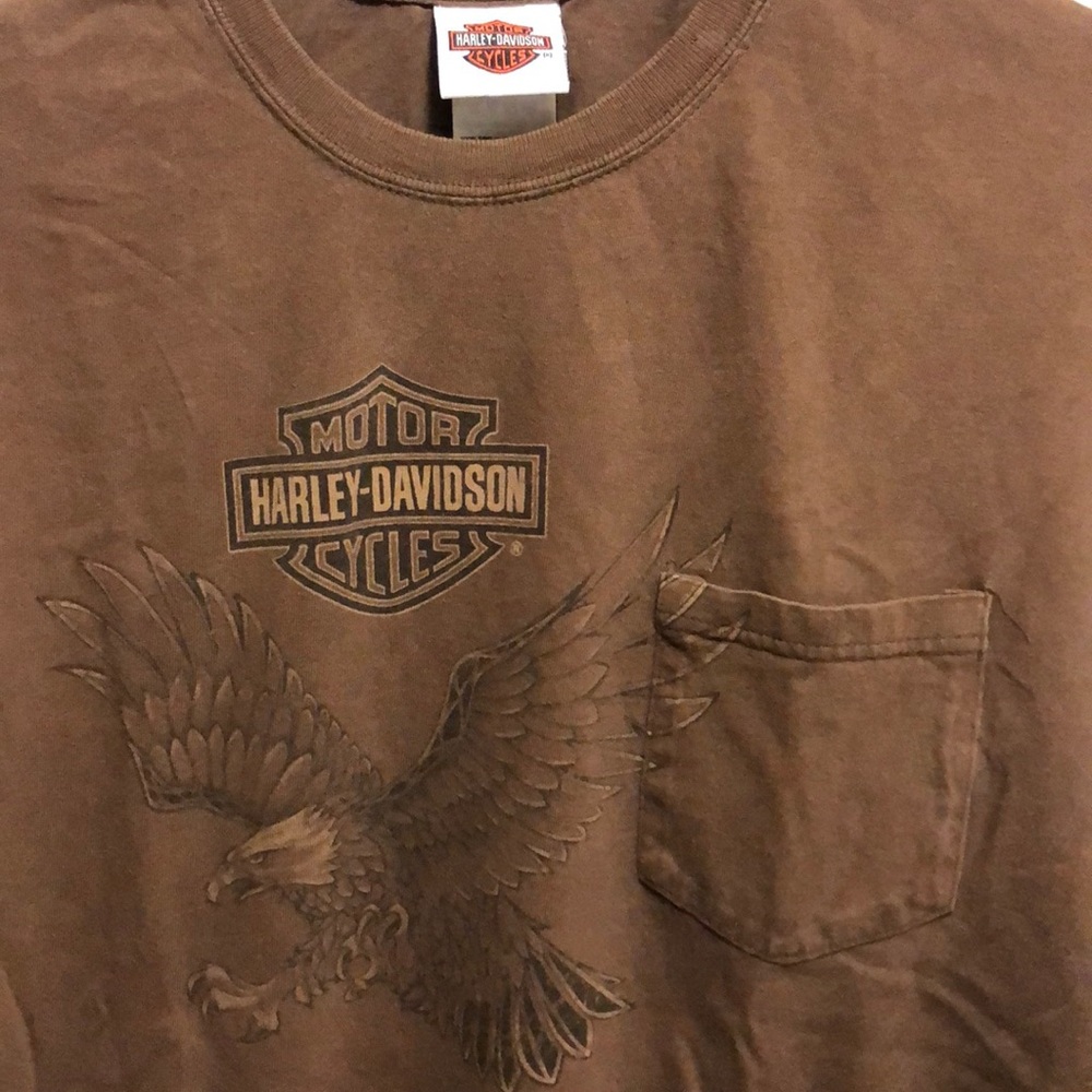 Harley Davidson eagle pocket tee ft Washington